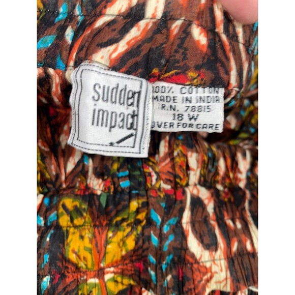 Sudden Impact Women’s Crinkled Cotton Midi Skirt size 18W Drawstring Boho Fairy - Picture 9 of 11